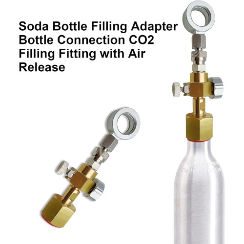 CO2 Cartridges Adapter Quick Release Inflation Connector European Thread Bottle Refill Adapter 2