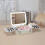 Make-up organizer met spiegel, ruim interieur en draagbare-Roze 4