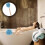 Blue Bath Flower Sponge with Ergonomic Handle Nylon for Shower Use 7