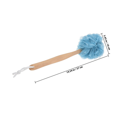 Blue Bath Flower Sponge with Ergonomic Handle Nylon for Shower Use 1