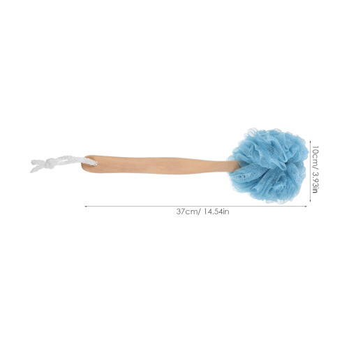 Blue Bath Flower Sponge with Ergonomic Handle Nylon for Shower Use 2