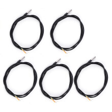 (5Pcs Temperature Sensors) Digitale wasserdichte Temperatursensor Edelstahlsonde 1,2m