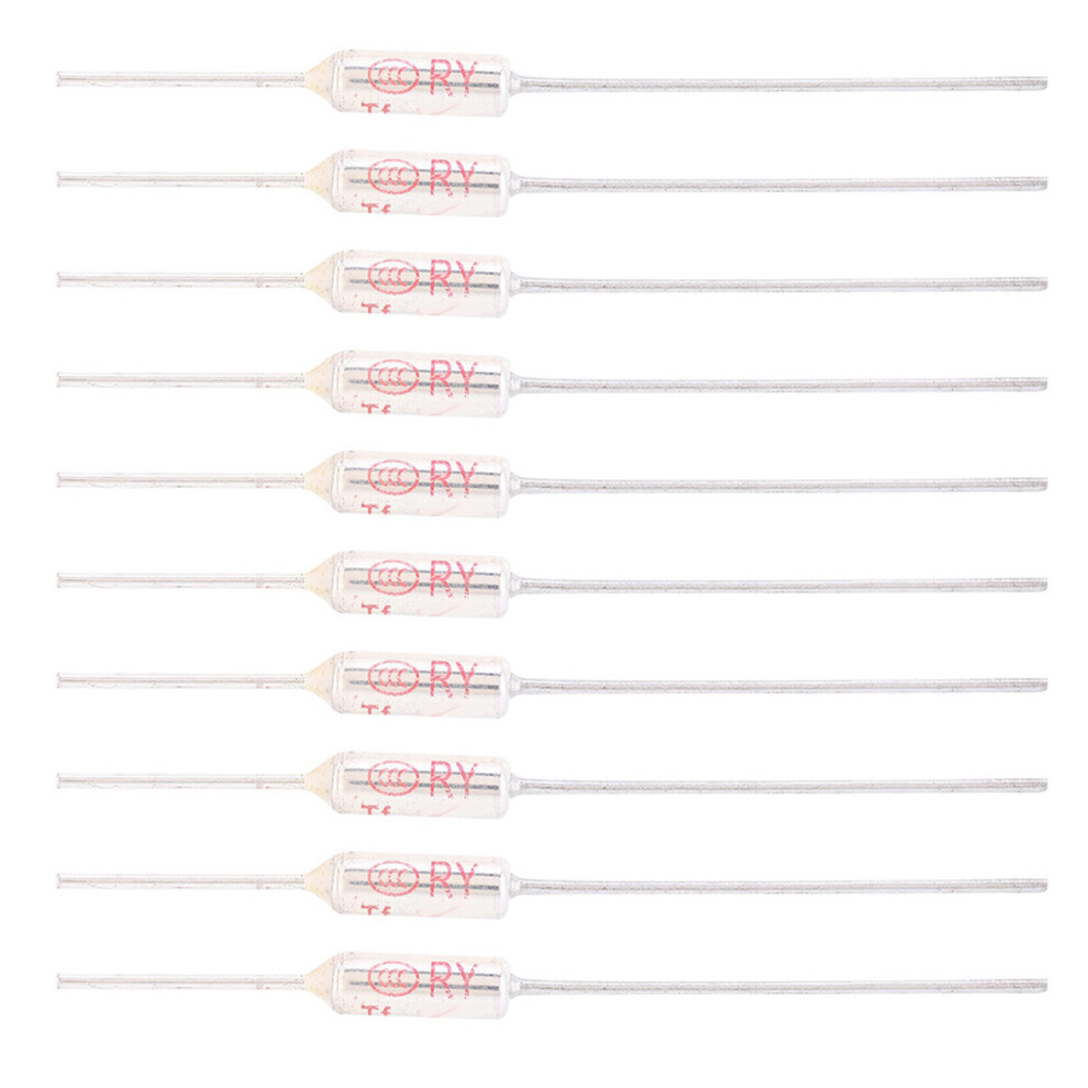 (115) 10Pcs Metal Shell Thermal Fuse 250Vac 10A 72-250 227 610830934538
