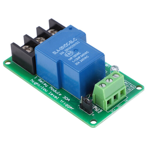 (5V) 1 Channel Relay Module with Optocoupler 30A 12V High/Low Trigger 2