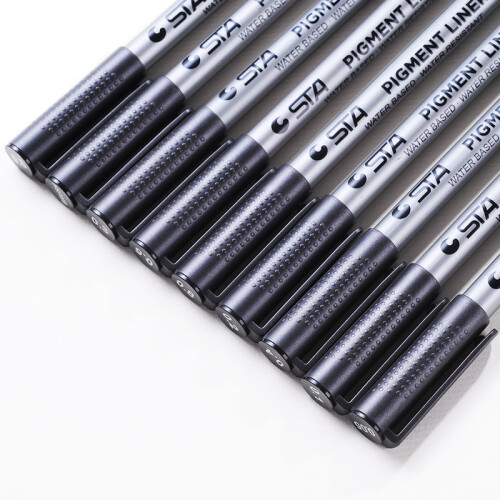 9Pcs Hand Painted Waterproof Micro Line Drawing Pens 2