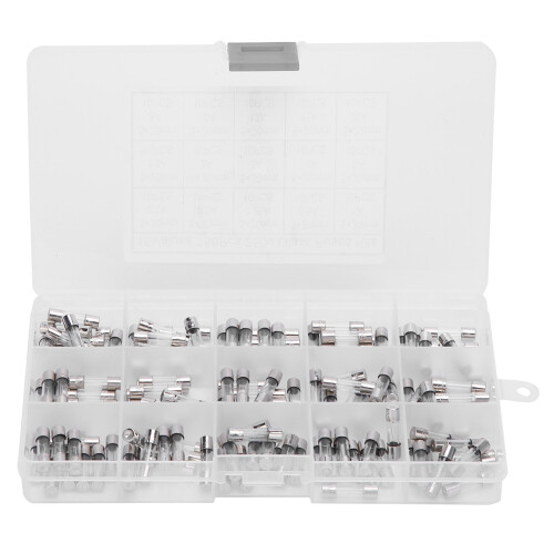 150 Stk Glas-Sicherungskit 0.1-20A 5x20mm mit Box