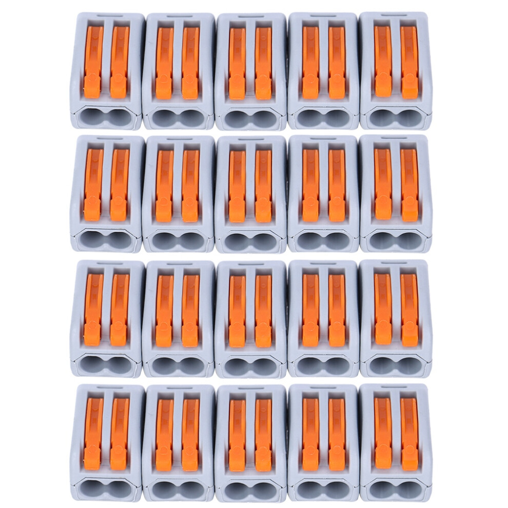 20Pcs Pct-212 Compact Wiring Connector 2 Port Push In Fast Connect 610830916343