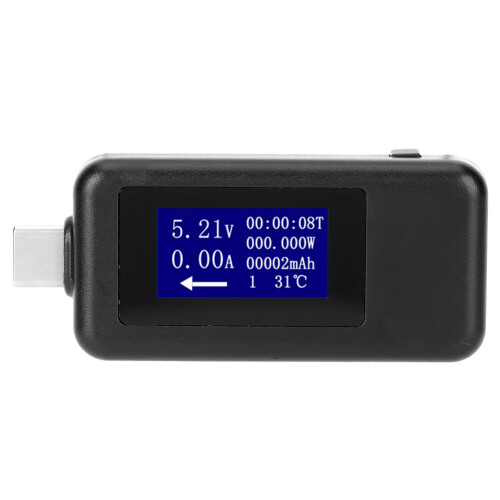 (Black) Typ-C-Tester Bidirektionaler DC-Voltmeter