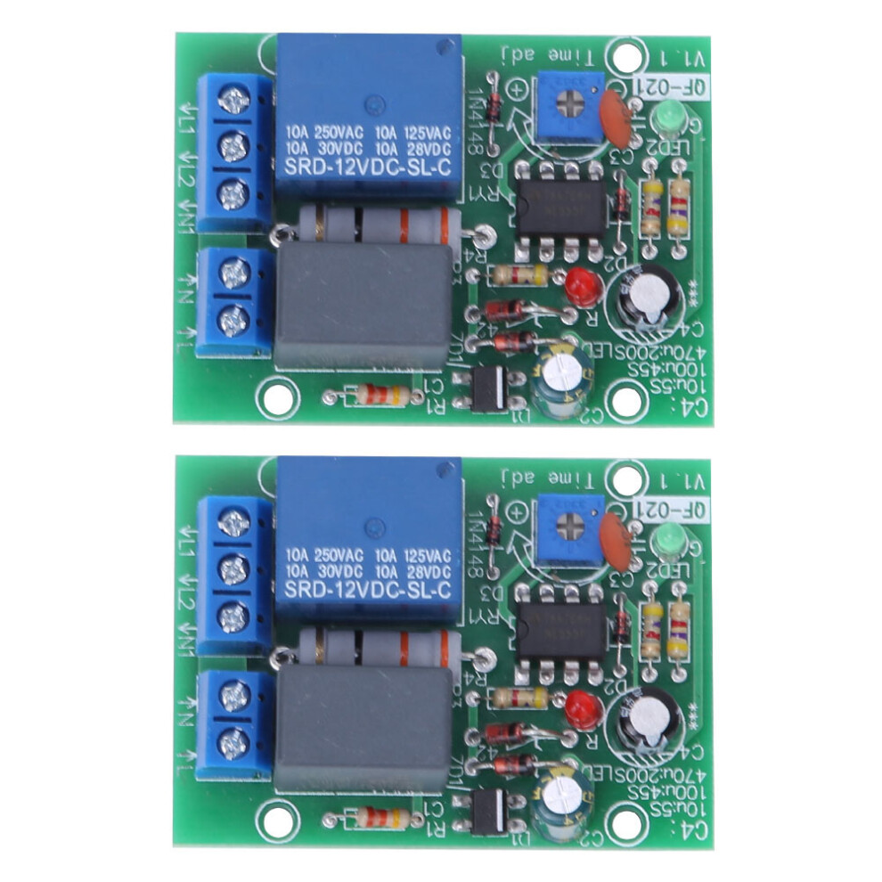 2Pcs Time Delay Relay Module For Monostable Circuit 610830925789