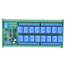 (R4D3B16‑R with DIN rail box) 12V 6-Kanal RS485 Relais PLC-Erweiterungsmodul RTU