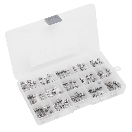 150 Stk Glas-Sicherungskit 0.1-20A 5x20mm mit Box 1