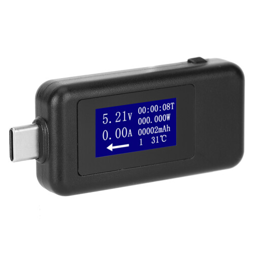 (Black) Typ-C-Tester Bidirektionaler DC-Voltmeter 1