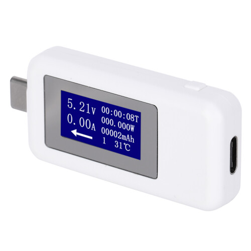 (White) Typ-C-Tester Bidirektionaler DC-Voltmeter 1