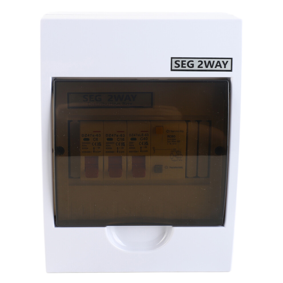 Fuse Box 2 Way 40A 30Ma Rcd + 2 Mcb Power Supply 610830904968