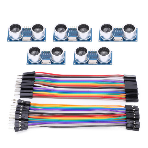 5x Ultraschall-Distanzmodul für Raspberry Pi mit Kabel