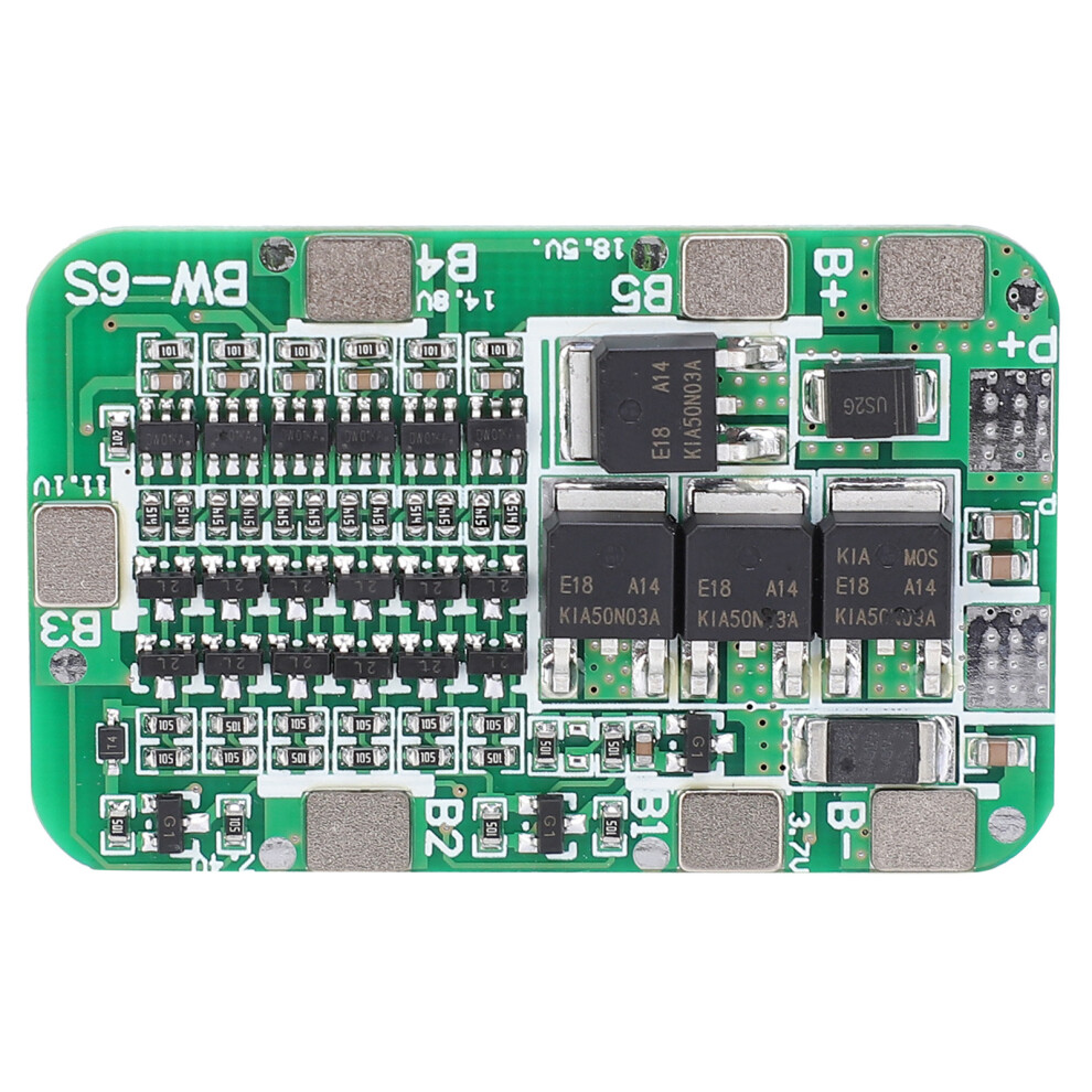 6-String 18650 Lithium Battery Protection Board 25.5V 15A 610830894061