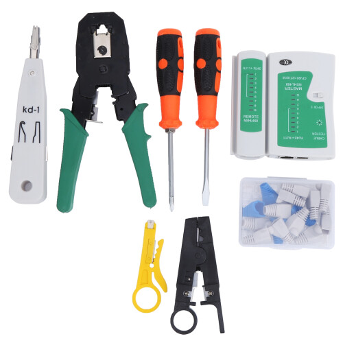 Network Cable Repair Tool Kit Set Wiring Tester Portable ABS YGP109 1