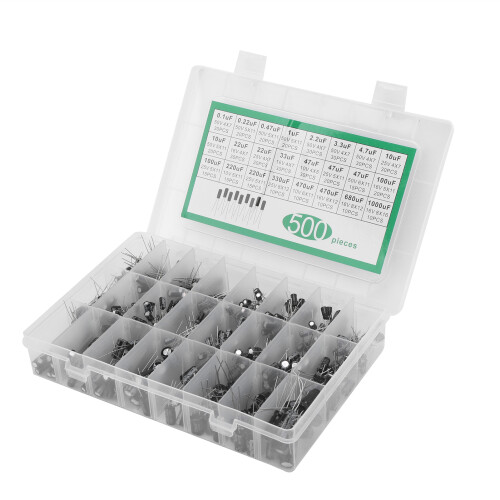 500 Stk Elko-Kondensator-Set 24 Werte 1