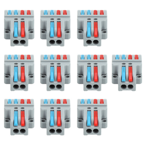 10Pcs Cable Connector 2 In 4 Out Terminal Block LT-422 2