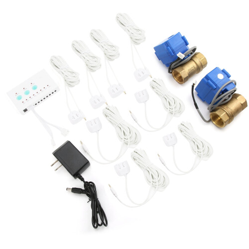 (US Plug) Wasserlecksensor DN25 2-Ventil 8-fach Überlauf 2