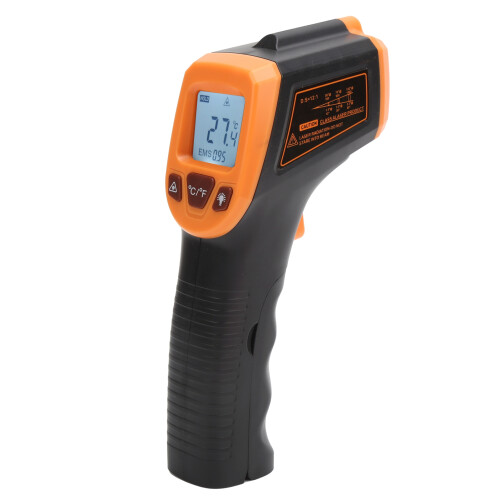 (Orange) Infrarot-Thermometer GM320S mit LCD-Display blau 1