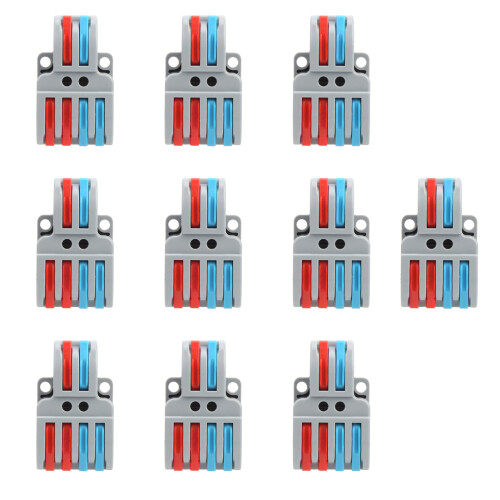 10Pcs Cable Connector 2 In 4 Out Terminal Block LT-422 1