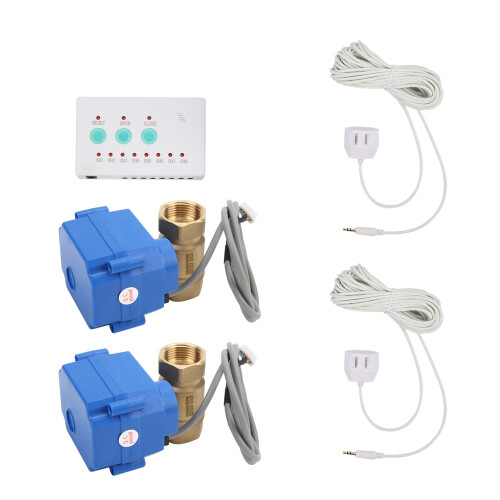 (US Plug) Wasserleck-Sensor mit Doppelventil und Alarmsignal 1