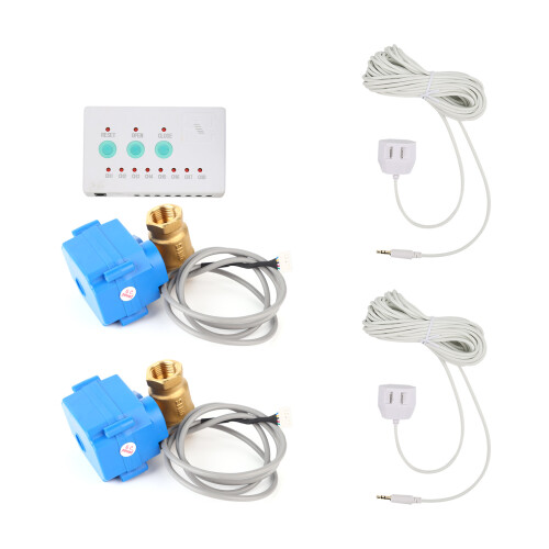 (EU Plug) Wasserleck-Sensor mit Doppelventil und Alarmsignal 1