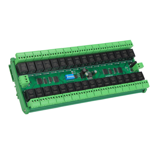 (24V) Expansion Board Relay Module 32 Channels RS485 PLC DIN Rail 24V 1