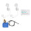 (EU Plug) Wassersensor 2-Wege-Ventil Alarm 4