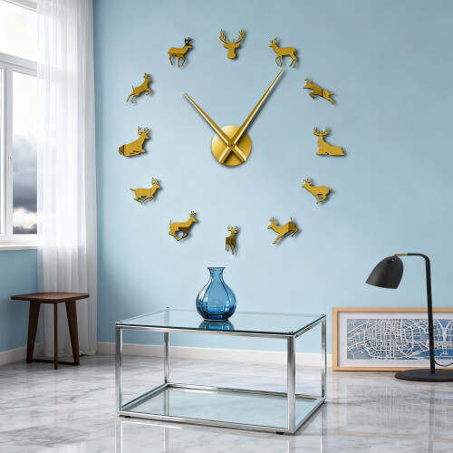 Horloge murale 3D bricolage, Surfaces de miroir sans-Argent 2