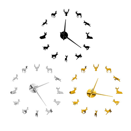 Horloge murale 3D bricolage, Surfaces de miroir sans-Argent 1