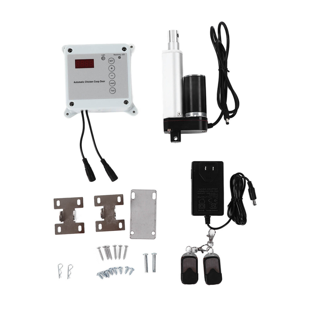 (Us Plug 100-240V) Automatic Chicken Cage Door Opener Closer Remote Eu Plug 610830852146