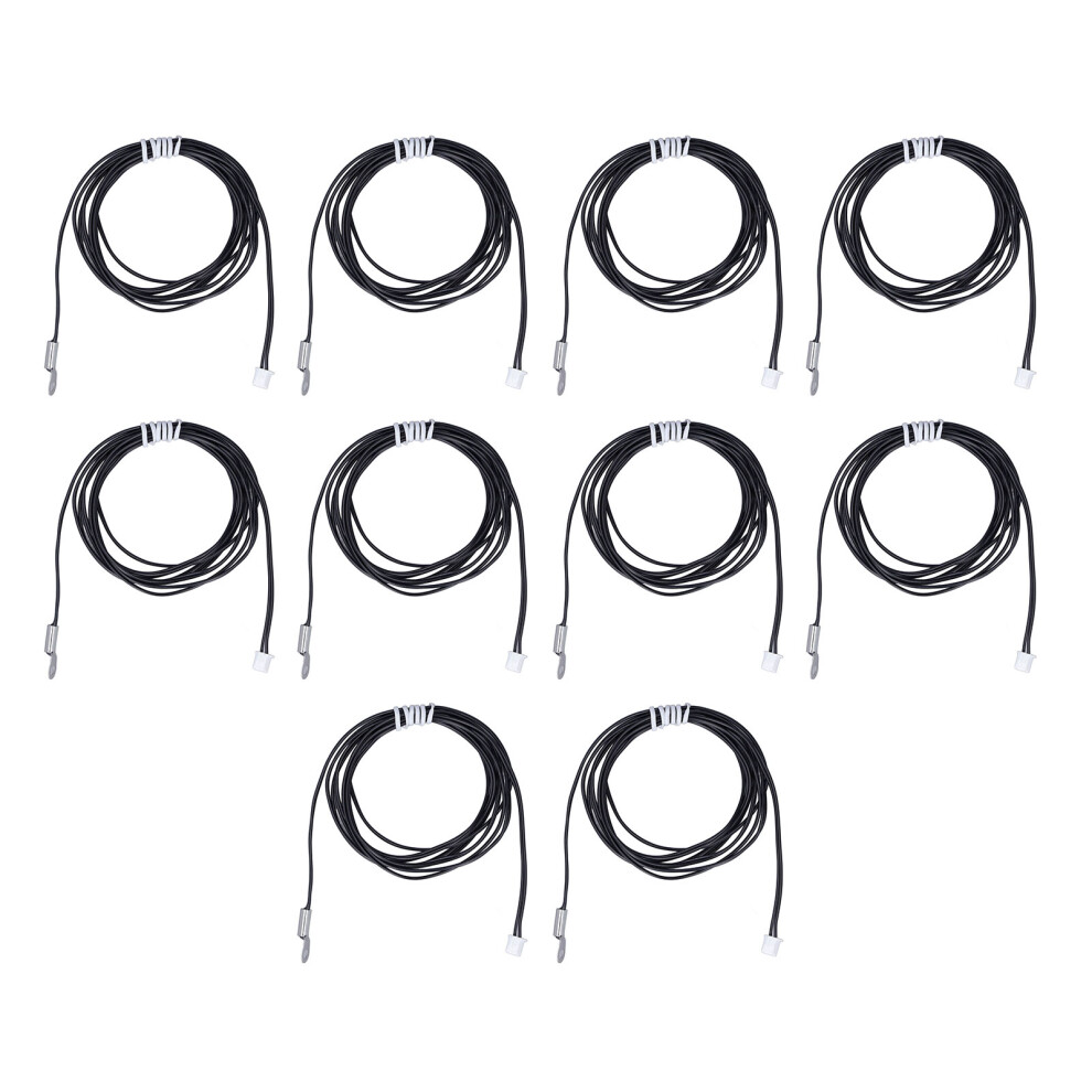 (5K B3950) 10Pcs NTC Thermistor Temp Probe 2M 10K B3950 Cold Pressed Terminal