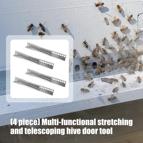 Réducteurs d'entrée de ruches d'abeilles réglables en acier 1
