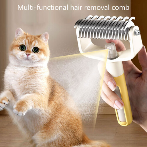 Brosse de toilettage douce pour animaux de compagnie,-Jaune 2