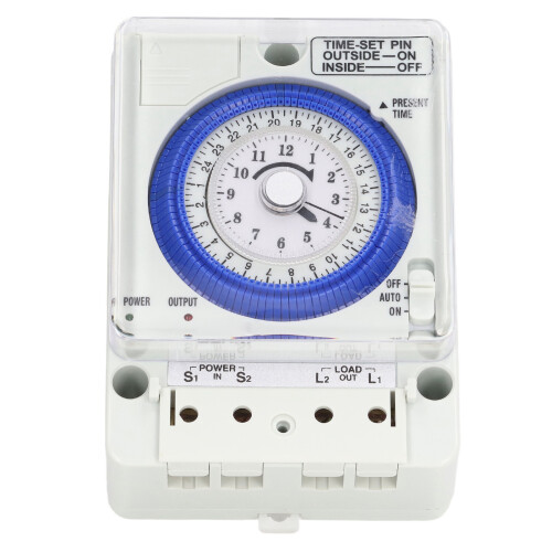 Mechanischer Timer 24h für Licht/Ofen 100-240V AC 1