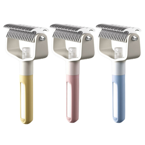 Brosse de toilettage douce pour animaux de compagnie,-Jaune 1