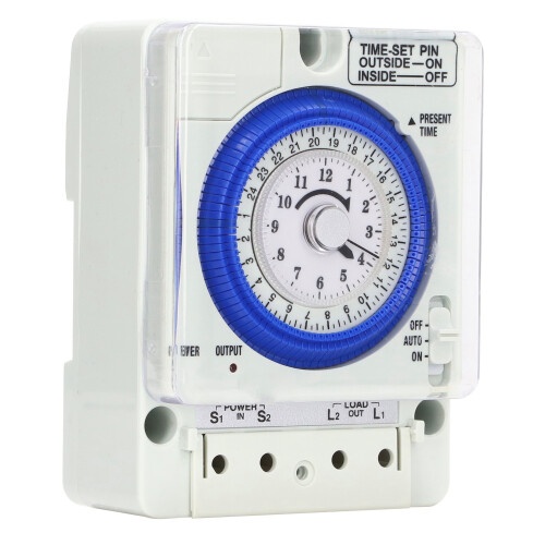 Mechanischer Timer 24h für Licht/Ofen 100-240V AC 2