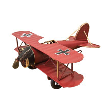 Décors d'avions, modèle d'avion biplan en métal,-L Rouge