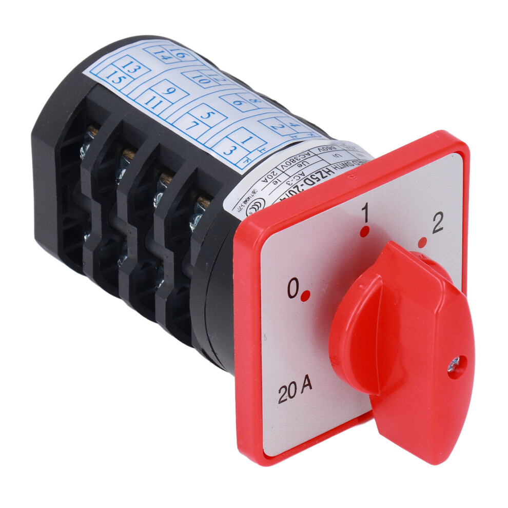 Berm Cam Changeover Switch 4 Terminal 3 Position Rotary Ac380v 20A 610830850647