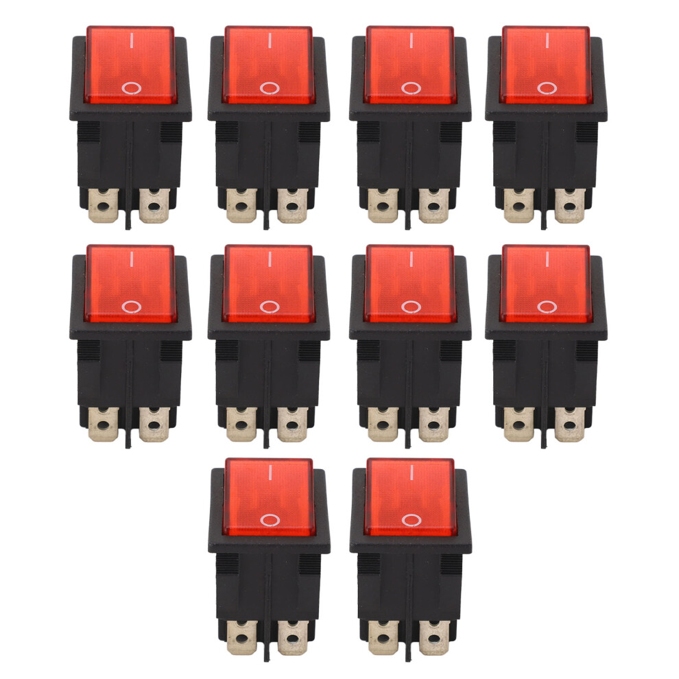 10Pcs Square Rocker Switch Led 2 Position 4 Pin On Off Dpst 323163311661