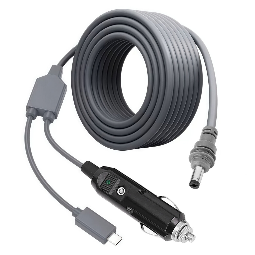 5.3M 18Awg Usb C+Lighter To Dc 5.5X2.1mm Cable For Mini Satellite 610830963347