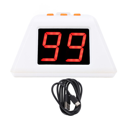 (Black) 4-seitiger Digital-Timer 1,4 Zoll LED Schach-Stoppuhr Weiß