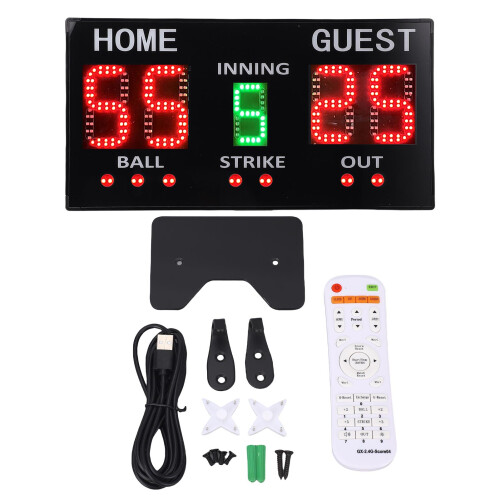 Softball Scoreboard 5 Digit LED Cordless Electronic Score Keeper