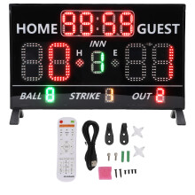 12-stelliges LED-Baseball-Tafel, Fernbedienung, helle Helligkeit