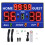 12-Digit LED Softball Scoreboard 150ft Remote 1