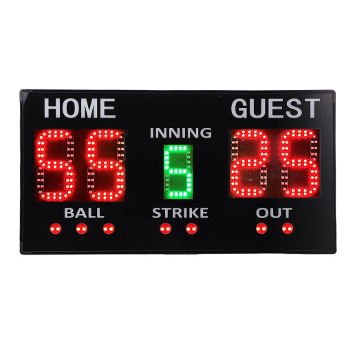 Softball Scoreboard 5 Digit LED Cordless Electronic Score Keeper 1
