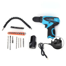 (Single Battery UK Plug (100-240V)) Two-Speed 21V Cordless Hand Drill Lithium Battery Screwdriver