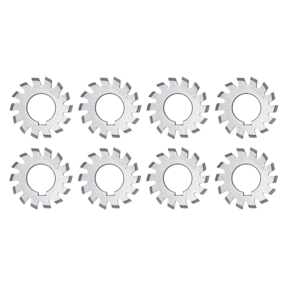 8Pcs Gear Milling Cutter Hss Disk 20 M1(1-8) 610830923839